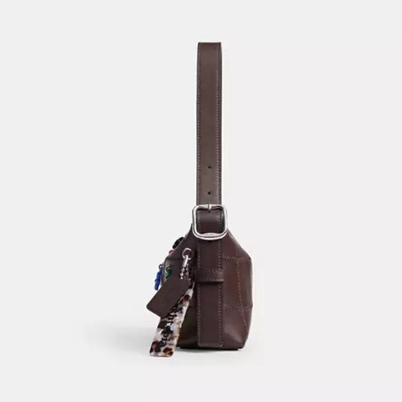 NWT Coachtopia Alter Ego Small Slouchy Bag Maple Brown Charms - Picture 7 of 11